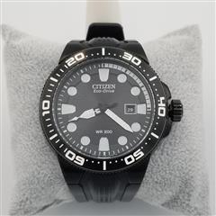 Citizen Eco-Drive Scuba Fin Men's 46mm St. Steel Black Men's Watch BN0095-08E